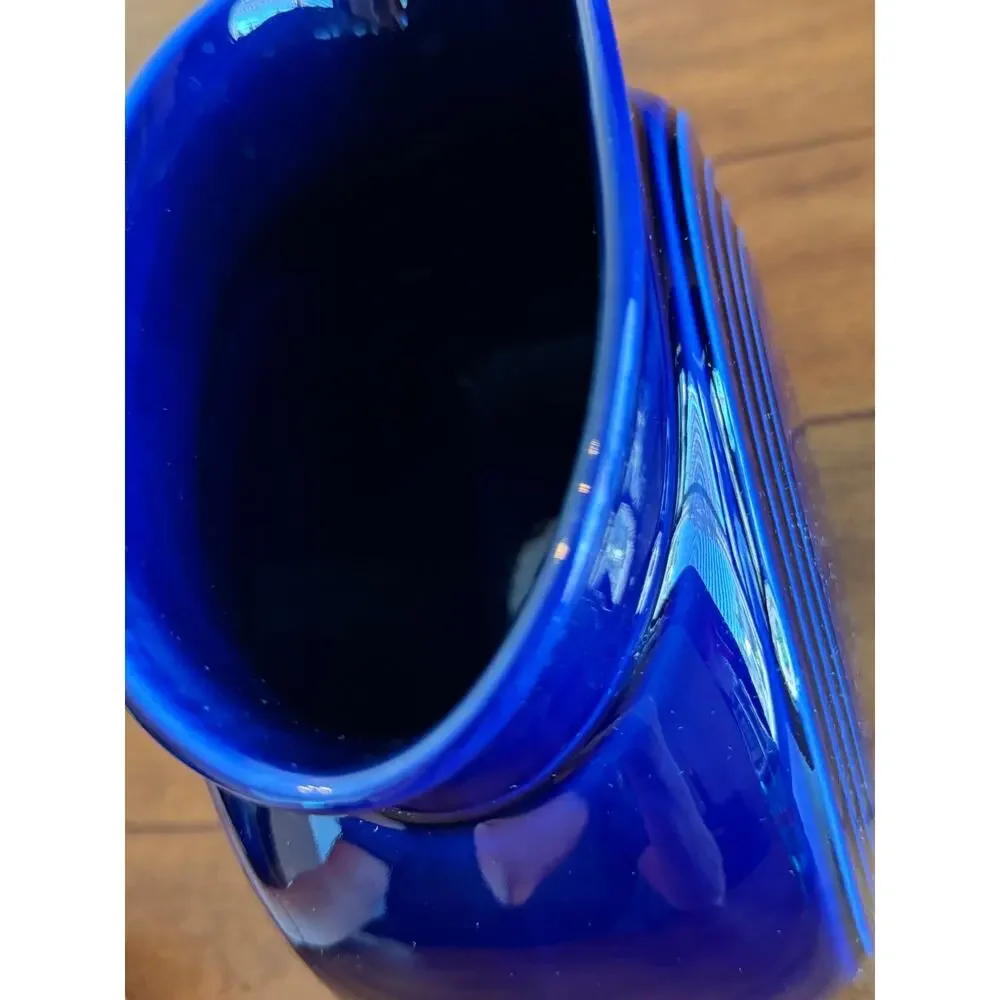 Fiesta Millennium II Cobalt Disc Vase Pitcher HLC USA Commemorative